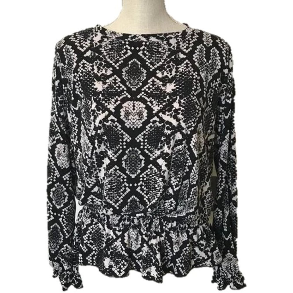 WILLOW DRIVE Abstract Print Top